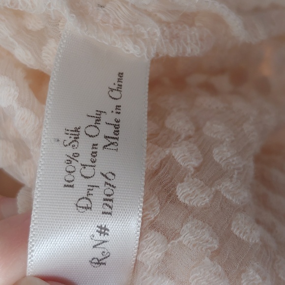 Embroidered Pure Silk Sheer Top - Picture 11 of 11